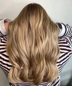 image of a woman's freshly coloured hair in Vogue Hair & Barbers