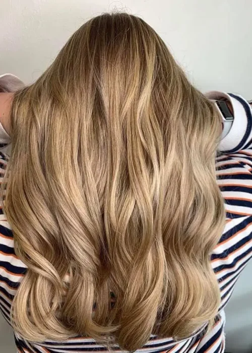 image of a woman's freshly coloured hair in Vogue Hair & Barbers